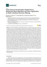 Icon image Some Interval Neutrosophic Dombi Power Bonferroni Mean Operators and Their Application in Multi–Attribute Decision–Making