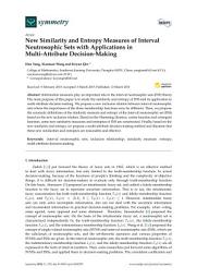 Icon image New Similarity Measures of Single-Valued Neutrosophic Multisets Based on the Decomposition Theorem and Its Application in Medical Diagnosis