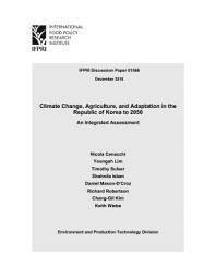 Icon image Climate change, agriculture, and adaptation in the Republic of Korea to 2050: An integrated assessment