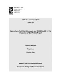 Icon image Agriculture-nutrition linkages and child health in the presence of conflict in Nepal