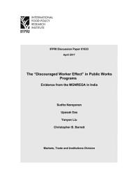 Icon image The “Discouraged Worker Effect” in public works programs: Evidence from the MGNREGA in India