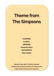 Icon image Theme From The Simpsons: for Brass Quintet