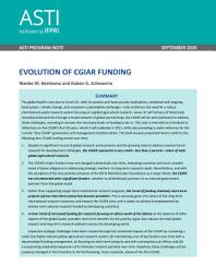 Icon image Evolution of CGIAR funding