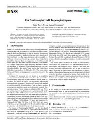 Icon image On Neutrosophic Soft Topological Space