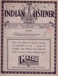 Icon image THE INDIAN LISTENER: Vol. I. No. 8. (7th APRIL 1936)