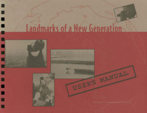 Icon image Landmarks of a New Generation: User's Manual