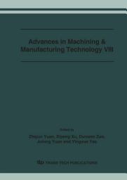 Icon image Advances in Machining & Manufacturing Technology VIII