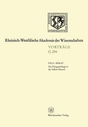 Icon image Die Polygamiefrage in der frühen Neuzeit: 311. Sitzung am 29. April 1987 in Düsseldorf