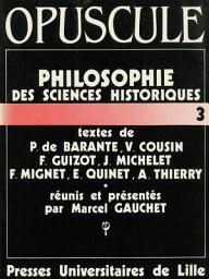 Icon image Philosophie des sciences historiques