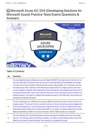 Icon image ⬆️ Microsoft Azure AZ-204 (Developing Solutions for Azure) Exam 220 Questions & No Answers PDF