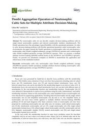 Icon image Dombi Aggregation Operators of Neutrosophic Cubic Sets for Multiple Attribute Decision-Making