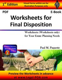 Icon image PDF - Worksheets for Final Disposition: Worksheets (Worksheets Only) for your Estate Planning Needs